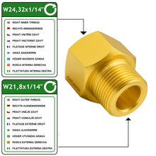 Adaptateur w24.32x1/14 (Femelle) vers w21.8x1/14 (Male) - [1pc]