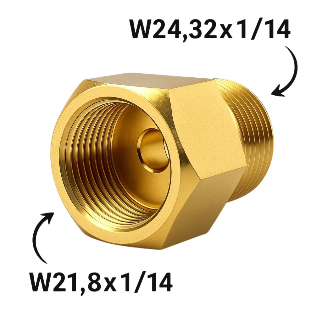 adaptateur W24.32x1/14 (mâle) vers W21.8x1/14 (femelle) - Le Comptoir du Soudeur