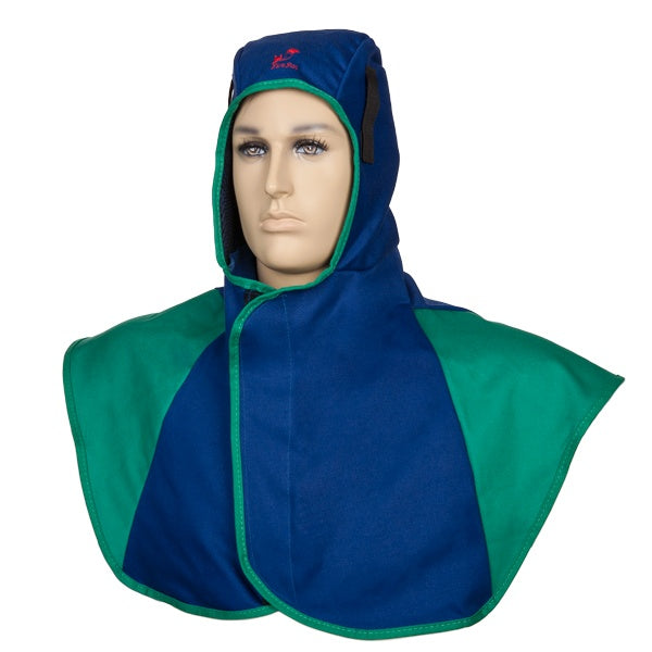 Cagoule de protection pour soudeur recouvrant totalement les Epaule avec velcro  - [la pièce]