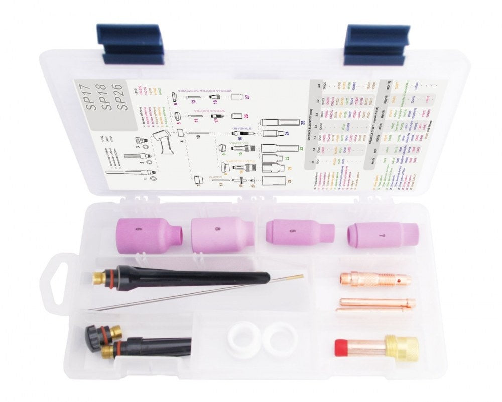 Coffret de maintenance pour torche TIG 17/18/26 - Electrodes ø 1,6mm - [la pièce]
