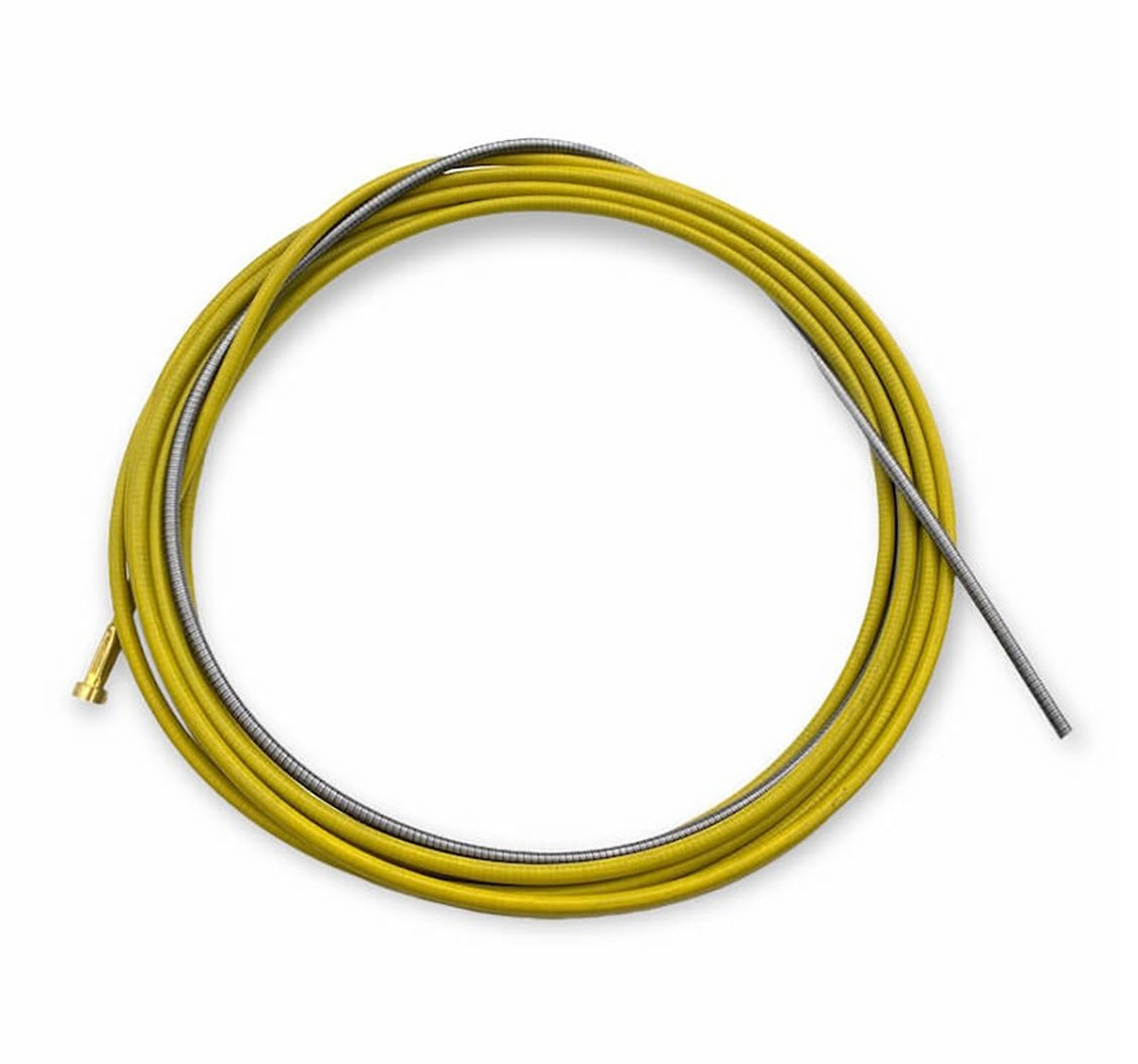 Gaine teflon jaune 5,4 m - fil ø 1,4/1,6 mm - alu/inox - [la pièce]