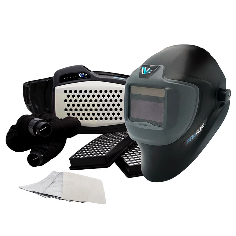 Masque de soudure Electrooptique PROFLEX490 - système de ventilation assistéPROFLOW, 4 capteurs, teinte 9/13, 110 x 90 mm, garantie 2 ans - [la pièce]