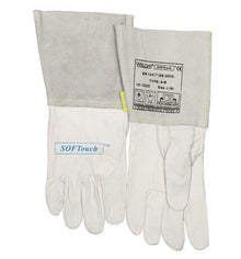 Paire de gants de soudure spécial TIG cuir bovin avec pouce renforcé et doigt index sans couture taille L - [la pièce]