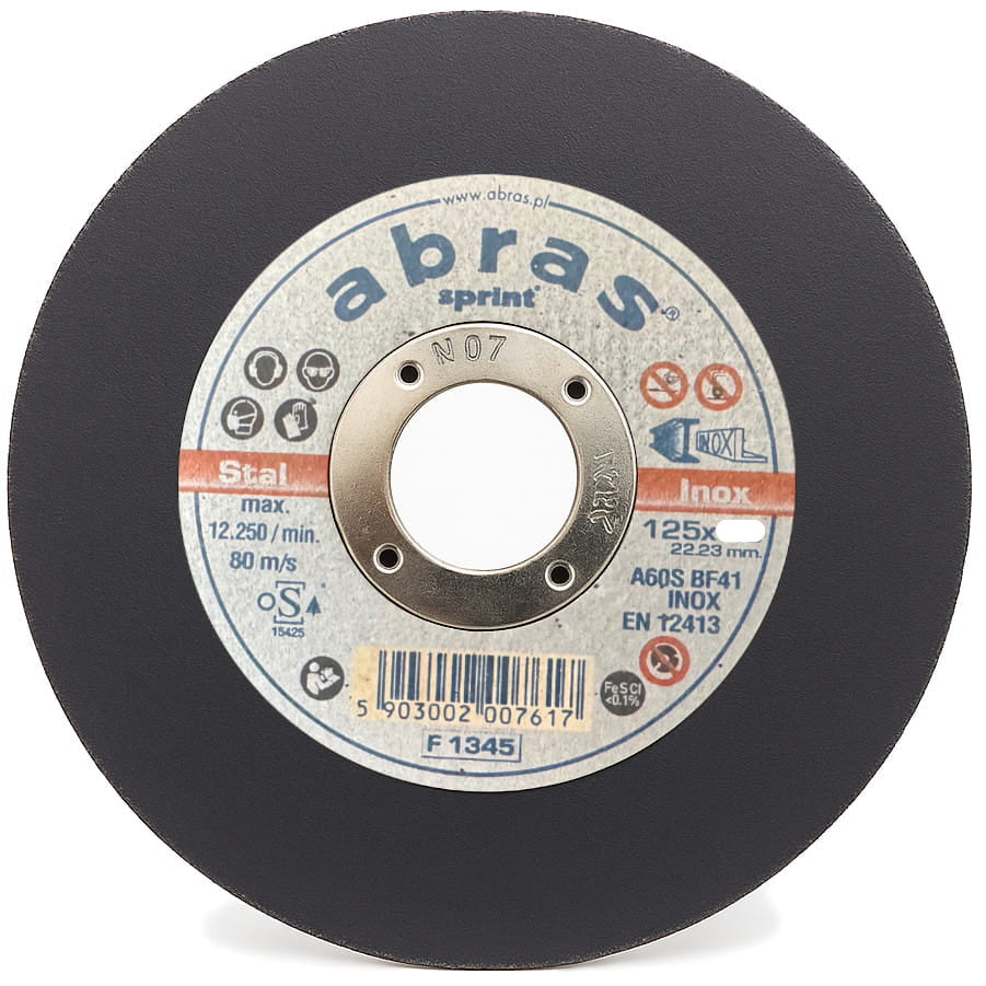 Disque a tronçonner Acier/Inox 125x1.0x22.2 mm - La pièce