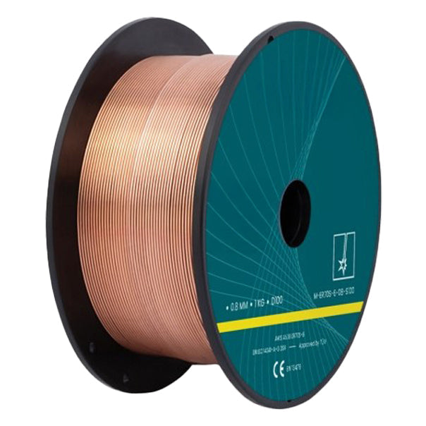 Fil Acier SG2 - La bobine de 01 kg avec entraxe de fixation de 55 mm - ø 0.6 à 1.0 mm - Le Comptoir du Soudeur