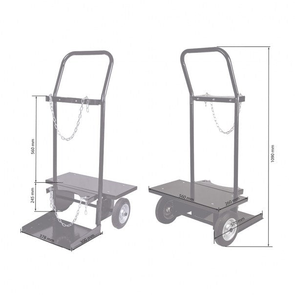 Chariot de soudage 2 roues - Le Comptoir du Soudeur