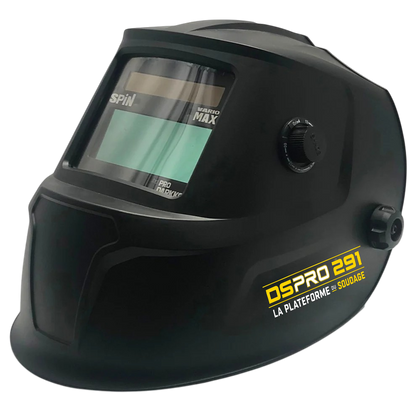 Masque de soudage DSPRO 290 - 2 capteurs réglages extérieurs - teinte 4/9-13 variable - Garantie 3 ans - [1pc]