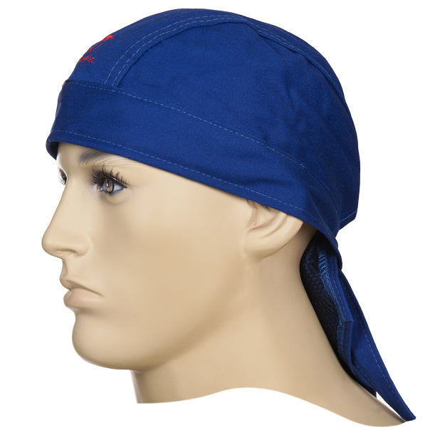 Doo-Rag de soudage bleu en coton ignifugé - Le Comptoir du Soudeur