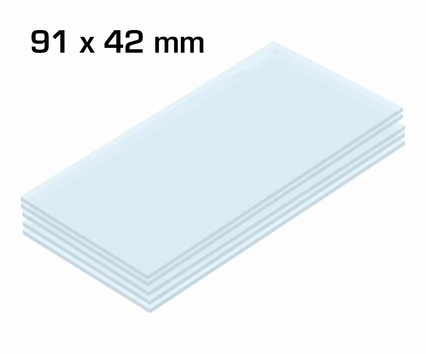 Ecran polycarbonate intérieurs 91x42mm, adaptable sur Speedglas 100, SL, 10V, 9002D, 9002V, anciens 9000V/F -(SP428000) - [10pces]
