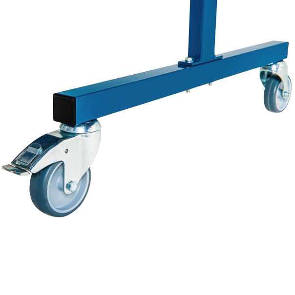 Écran mobile d'atelier 3 volets avec 3 rideaux vert teinte 9 suspendus - DIN EN ISO 25980 - Le kit - Le Comptoir du Soudeur