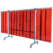 Écran mobile d'atelier 3 volets avec lanières bronze suspendus - DIN EN ISO 25980 - Le kit - Le Comptoir du Soudeur