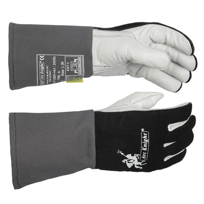 Gants de soudage noirs en cuir croûte bovin - Le Comptoir du Soudeur