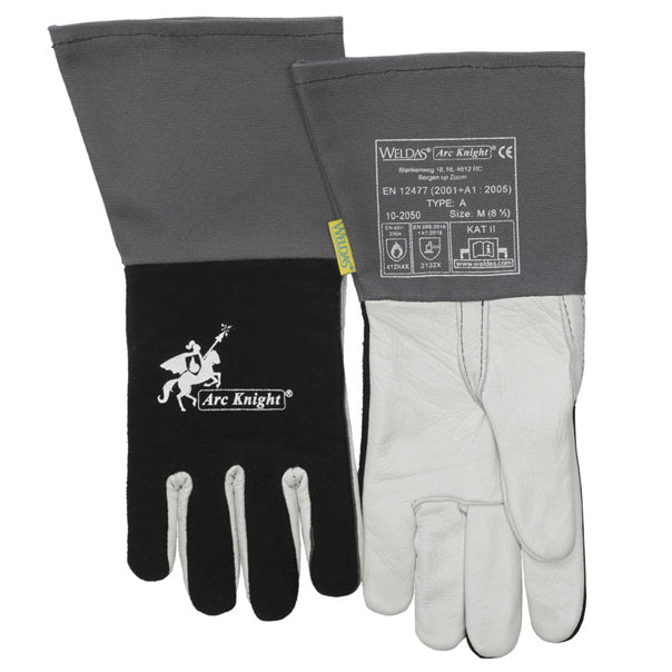 Gants de soudage noirs en cuir croûte bovin - Le Comptoir du Soudeur