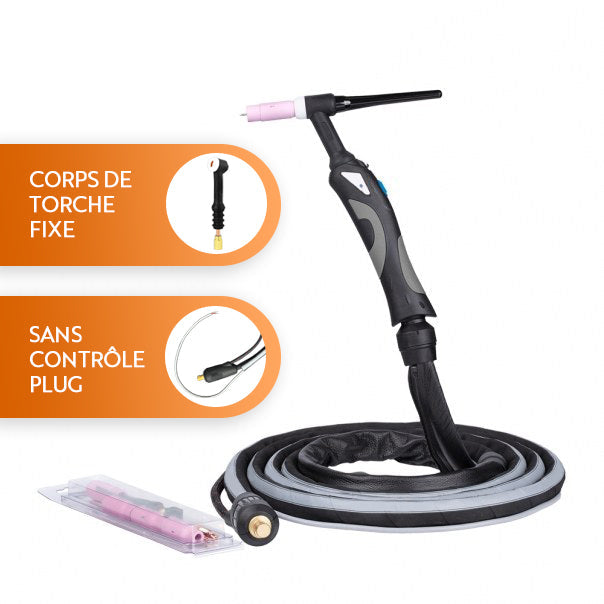 Torche TIG SR-26 - Corps fixe/flex - 4m/8m - Refroidi air - Le Comptoir du Soudeur