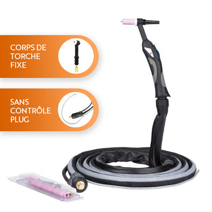 Torche TIG SR-09 - Corps fixe/flex - 4m/8m - Refroidi air - Le Comptoir du Soudeur