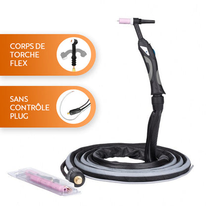 Torche TIG SR-09 - Corps fixe/flex - 4m/8m - Refroidi air - Le Comptoir du Soudeur