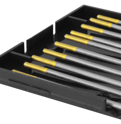 Lot de 10 électrodes en tungstène doré - 1.5% de lanthane - Le Comptoir du Soudeur