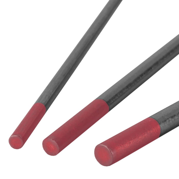 Lot de 10 électrodes en tungstène rouge - 2% de teneur en thorium - Le Comptoir du Soudeur