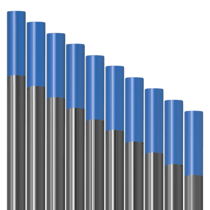Lot de 10 électrodes en tungstène bleu 2% de teneur en lanthane - Le Comptoir du Soudeur