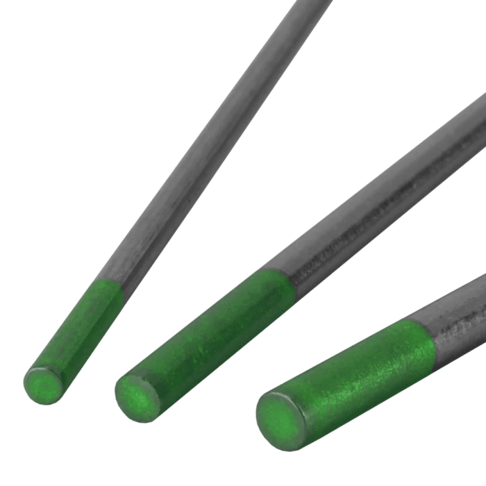 Lot de 10 électrodes tungstène verte - 100% tungstène - Le Comptoir du Soudeur