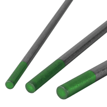 Lot de 10 électrodes tungstène verte - 100% tungstène - Le Comptoir du Soudeur