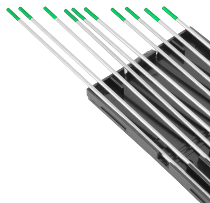 Lot de 10 électrodes tungstène verte - 100% tungstène - Le Comptoir du Soudeur